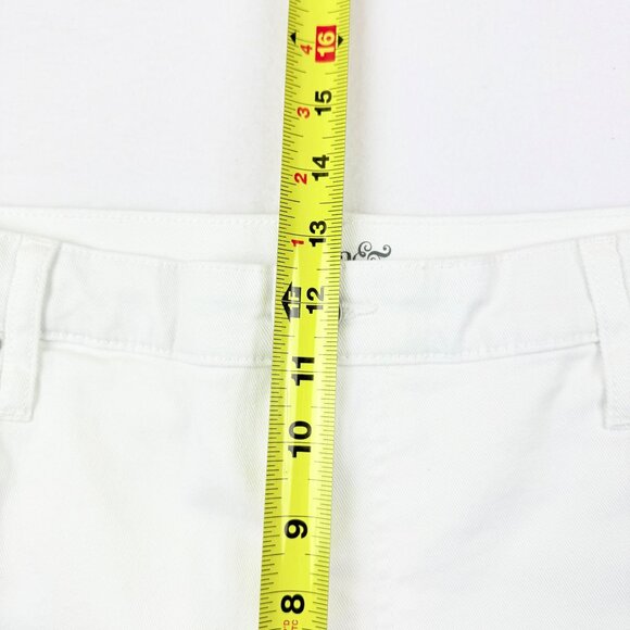 NWT Terra & Sky Womens Straight High Rise Stretch White Denim Jeans Plus Sz 16WP - Picture 7 of 9